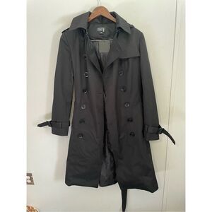 BGSD Women Chloe Waterproof Classic Hooded Long Trench Coat Women’s S NWT